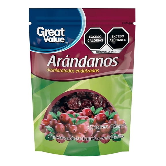 Arándanos Great Value deshidratados endulzados 170 g