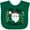 Green, variant on Inktastic My Second Christmas Santa with Candy Canes Boys or Girls Baby Bib