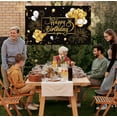 thumbnail image 6 of Birthday Banner Backdrop Decoration Large Black Gold Party Sign Poster Photo Booth for Men Women 30th 40th 50th 60th 70th 80th Party 70.8 x 45 inch, 6 of 7