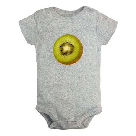 

Fruit Kiwi Image Print Rompers For Babies Newborn Baby Unisex Bodysuits Infant Jumpsuits Toddler 0-24 Months Kids One-Piece Oufits (Gray 6-12 Months)