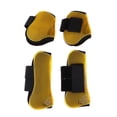 thumbnail image 2 of 2 Paires de Bottes Fetlock pour Chevaux Bottes de Cheval en Cuir PU, Jaune, 2 of 8