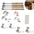 thumbnail image 1 of OUYAWEI 4 Sets Apexstone 100N/22.5Lb Hydraulic Rod Overlay 1/2 Inches Hinge+ Golden Gas Spring + Cushion Pads Lid Support Lift Support Lid Stay Gas Props Shocks for Rv Trailer Cabinet, 1 of 8