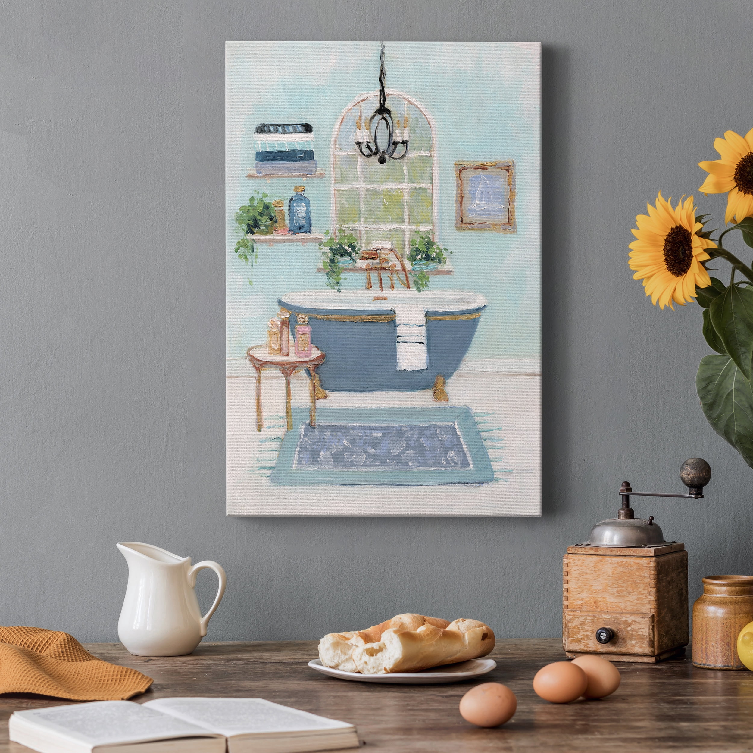 Blue Bath I Premium Gallery Wrapped Canvas - Ready to Hang - 18 x 27