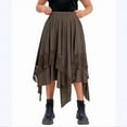 thumbnail image 4 of Womens Autumn Spring Skirt Retro Layer Half length Skirt with Asymmetric Elastic Skirts, 4 of 4