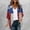 023 Multicolor, variant on Women's Independence Day Printed Chiffon Cardigan Holiday Beach Cover Up Casual Tops Patriotic Shirts