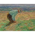 thumbnail image 2 of Henri Martin 14x12 Black Ornate Wood Framed Double Matted Museum Art Print Titled: Lieur De Gerbe (Study for ‘La Moisson,’ One of the 4 Panels of the Grand Decor of the Council of State, Par, 2 of 5