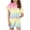Yellow, variant on Grblisyd Girls Summer Outfit Gradient Ruffle Sleeve Top and Drawstring Elastic Waist Shorts Clothing Set Lightweight Casual Two Piece