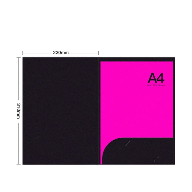 Paper Folder L Shaped Folder Office Supplies Pocket Folder L Shaped Folder Bevel Design Built In Pocket Convenient Put Paper FolderDouble Plug Pink