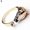 Gold color, variant on Adjustable Zebra Pattern Copper Ring With Gem Inlays For Women Engagement Wedding Anniversary Accessory For Weddings