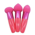 thumbnail image 1 of Esponjas de cuña para maquillaje, esponja cosmética con mango, esponja de belleza, 3 uds., 1 of 6