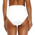 thumbnail image 2 of TOWED22 Women's Bikini Bottom Low Waisted Sexy Swimsuit Ruched Sides Hipster Swim Bottom(White,M), 2 of 6