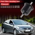 thumbnail image 2 of Unique Bargains Fuel Filter Assembly for Hyundai Accent L4 1.5L 00-03 Fuel Filter Fuel Pump Assembly Replacement No.33235 Metal Plastic Tank Fuel Filter Assembly 1pc, 2 of 6