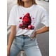 thumbnail image 1 of Fashionable Casual Sports Style Round Neck Short Sleeve T-Shirt, Featuring a Cartoon Chocolate Ice Cream Print, Perfect for Summer Trends, 1 of 6