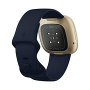 Fitbit Versa 3 Altimeter Navy Aluminum Case with Gold Watch Band, 1 Pack