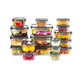 thumbnail image 1 of EASYWARE JUMBO - Juego de 18 recipientes (36 piezas) Toper Contenedores de Vidrio Hermético, para alimentos, a prueba de fugas. Refrigerador, congelador, horno, microondas. Libre de BPA., 1 of 5
