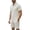 #245-Khaki, variant on Ceisia Men's Slim Fit Geometric Textured Half-Zip Polo Shirt & Shorts Set | Summer Casual Two-Piece Outfit Gifts