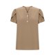 thumbnail image 4 of Fiudx Ofertas Flash Del Día Solo En Línea Tops Casuales para Mujer Blusas de Trabajo de Negocios Camisas con Botones Camiseta de Manga Corta con Cuello En V, 4 of 5