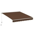thumbnail image 7 of 9.8' x 7.8' Manual Retractable Awning, Patio Awnings Sunshade Shelter Cover with Crank Handle and Water-Resistant Polyester, Outdoor Canopy Sunsetter Awnings for Door, Window, Deck, Coffee, 7 of 7