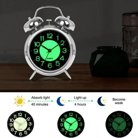 HPDL Super Loud Alarm Clock For Heavy Sleepers AdultTwin 4Inch Bell Retro G5N8 NEW