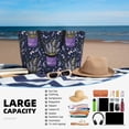 thumbnail image 5 of Pofeuu Lavender Flowers Print Beach Bag,Waterproof Sandproof Beach Tote Bag, Large Capacity Foldable Beach Bags for Women, 5 of 7