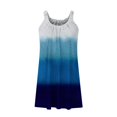 thumbnail image 4 of SMihono Robe Maxi Bohème d'Été pour Femmes Grande Taille Décontractée Imprimée Col Rond Manches Courtes Ample Longueur Genou Robe de Plage, 4 of 5