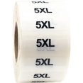 thumbnail image 1 of Clear 5XL Clothing Size Strip Stickers | 1.25 x 5" Inches Wide | 125 Pack, 1 of 1