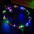 thumbnail image 5 of Farfi LED Flower Garland Headband Girls Women Bride Beach Travel Hairband Headwear (Blue), 5 of 10