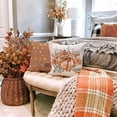 thumbnail image 4 of Fall Pillow Covers 18x18 inch Set of 4 Buffalo Plaid Fall Polka Dot Pumpkin Outdoor Throw Pillow Cover Autumn Thanksgiving Decoration for Home Couch Bed 099, 4 of 6