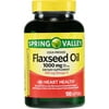 Spring Valley Cold-Pressed Flaxseed Oil Softgels, 1000 mg, 100 Ct