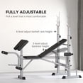 thumbnail image 4 of Soozier Adjustable Weight Bench with Squat Rack & Leg Developer – Light Grey Steel Home Gym Strength Training Bench – Ideal for Living Room Workouts, 4 of 7