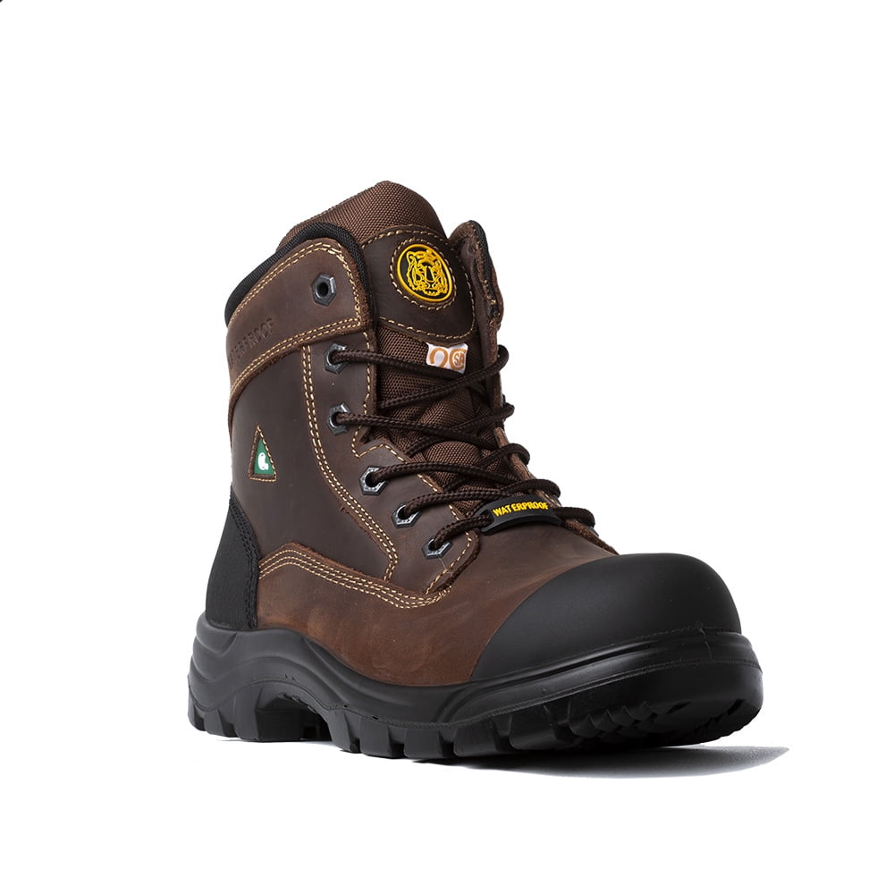 Tiger Safety CSA Men's Work Boots Waterproof Steel Toe Leather 7666