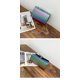 thumbnail image 4 of Bolso de hombro de PU de viaje de color degradado brillante, pequeño y elegante con bolso cruzado con cadena, 4 of 4