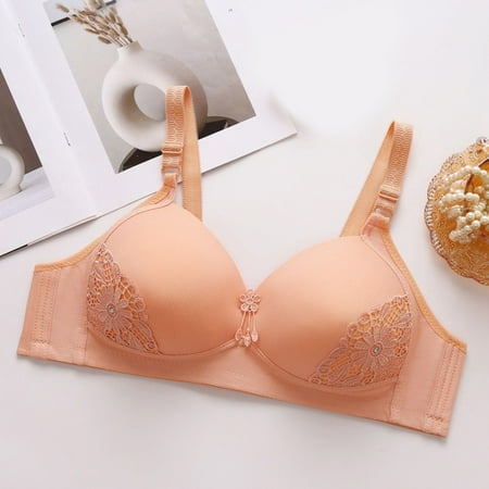 Under 10 Women s Embroidered Bra  Comfortable Seamless  Breathable Underwire-Free  Soft Material  Everyday Casual  Supportive Bra  for Daily Wear  Plus Size Tracksuit|Nylon Spandex Khaki