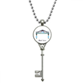 thumbnail image 1 of Traditional Memorial Arch In Korea Pendant Vintage Necklace Silver Key Jewelry, 1 of 3