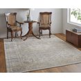 thumbnail image 6 of 8' X 10' Tan Brown And Ivory Floral Power Loom Distressed Area Rug, 6 of 9