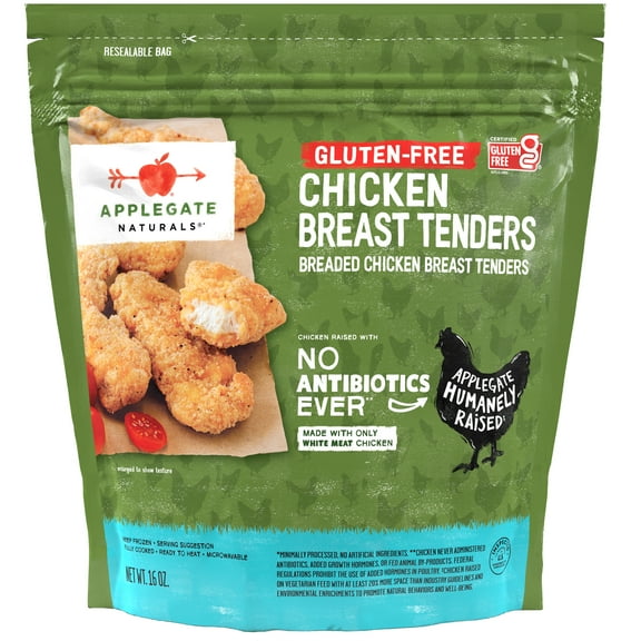 Applegate Natural Gluten-Free Breaded Chicken Breast Tenders, 16oz (Frozen)