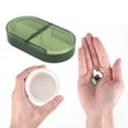 thumbnail image 4 of Unique Bargains 1 Pc 4 Grids Push-Pull Pill Case Detachable for Travel Green, 4 of 6
