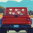 thumbnail image 4 of SEANATIVE See Through Window Decal for Truck Back Window Perforated Full Coverage Graphic Sticker Car Film Sun Block UV Protection for Valentine's Day Decor, Heart Shape Pattern Red, 4 of 7