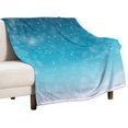 thumbnail image 1 of Manta de forro polar con copos de nieve azules para invierno, acogedora, cálida, con purpurina navideña, ligera, para sofá, cama, para adultos, niños, adolescentes, regalo de 50 x 60 pulgadas, 1 of 6