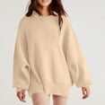 thumbnail image 5 of Women Oversized Sweaters Batwing Long Sleeve Crewneck Sweater Casual Loose Knit Pullover Top Fashion Fall Outfits, 5 of 5