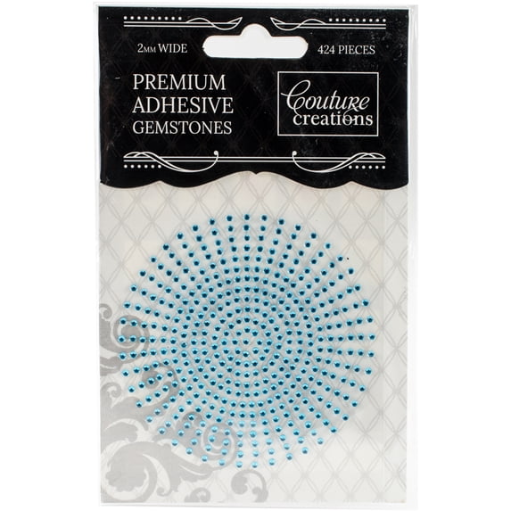 Couture Creations Self-Adhesive Gemstones 2mm 424/Pkg-Powder Blue