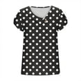 thumbnail image 7 of Uaswgudfs ​Elegant Polka Dot Women's Blouses for Summer​ - V-Neck Short Sleeve with Button Accents & Lightweight Fabric, 7 of 7