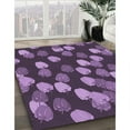 thumbnail image 3 of Ahgly Company Machine Washable Indoor Rectangle Transitional Plum Purple Area Rugs, 4' x 6', 3 of 7