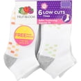 thumbnail image 3 of Fruit Of The Loom Girls 7 Pack Low Cut Socks, 3 of 3