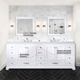 thumbnail image 4 of White Double Bath Vanity with Wood Frame and Marble | Scratch - Proof Surface for Longevity | Well - Organized Storage in Cabinets, 4 of 6