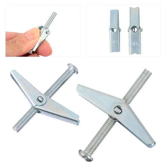 FRCOLOR 2 Sets of  Drywall Anchors Professional Groove Screws Drilling Anchors (Silver)