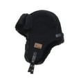 thumbnail image 3 of Fnooota Mens Trapper Hats, Windproof Thickened Warm Outdoor Winter Hats with Earflap Black Size Free Size, 3 of 3