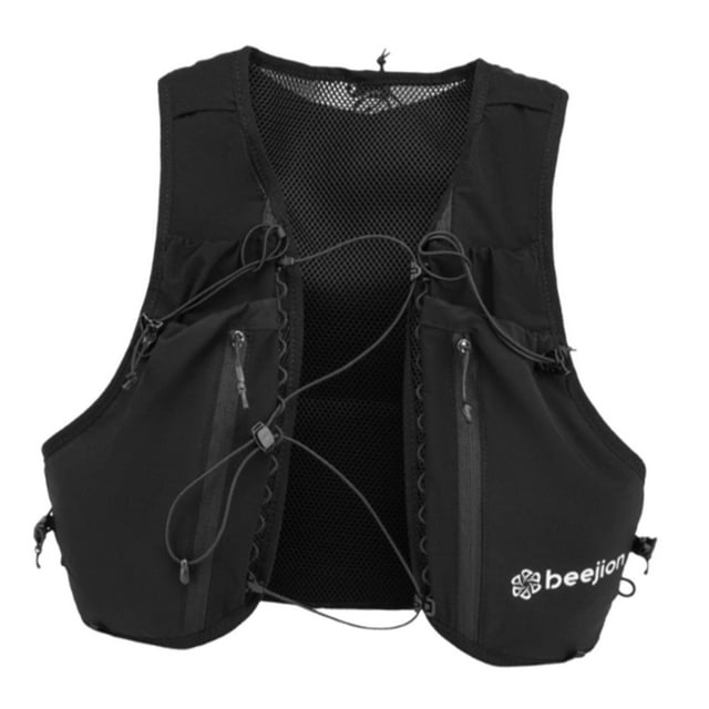 Chaleco para correr, chaleco de hidratación, mochila, bolsa deportiva ajustable, mochila de hidratación para correr Negro