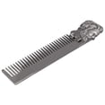 thumbnail image 3 of Zinc Alloy Oil Hair Comb, Prevents Static Electricity, Rounded Teeth, Lightweight, with Three Dimensional Engraving, for Hair and Beard Styling, 3 of 7