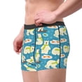 thumbnail image 2 of Yiaed Cute Polar Bear Fishing Print Men's Soft Cotton Boxer Shorts Breathable Boxers Underwear Moisture-Wicking Underwear Stretch Boxer Briefs for Man-Medium, 2 of 5